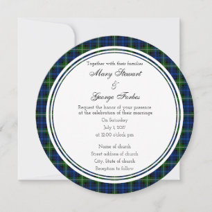Forbes Scottish Wedding Round Einladung