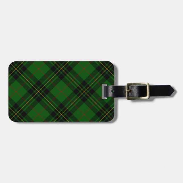 Forbes tartan green black kariert gepäckanhänger (Vorderseite horizontal)