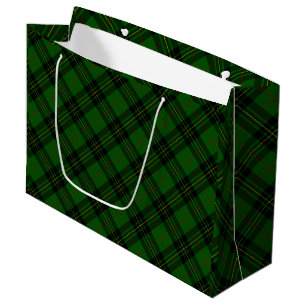 Forbes tartan green black kariert große geschenktüte