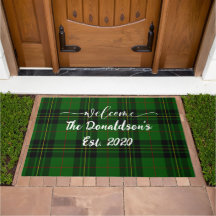 Forbes Tartan Green Zuhause - Willkommen individua