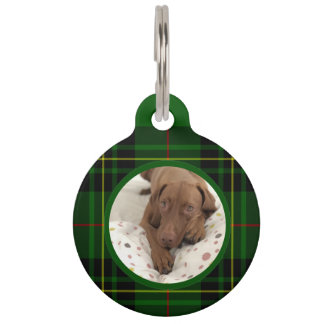 Forbes Tartan Grün Hund anpassen Haustiermarke
