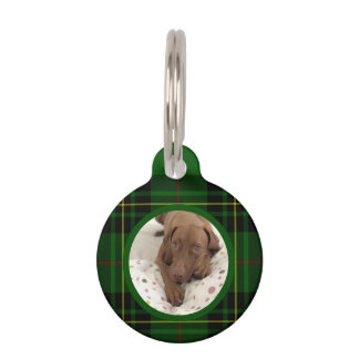 Forbes Tartan Grün Hund anpassen Haustiermarke