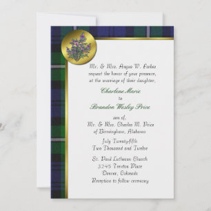 Forbes Tartan Kariert Wedding Einladung
