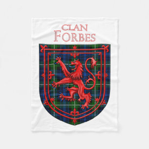 Forbes Tartan Scottish Kariert Lion Rampant Fleecedecke