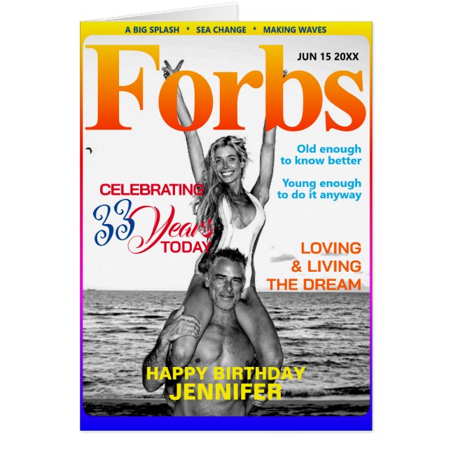 Forbs (Forbes Parody) Birthday-Foto-Message-Age (Vorne)