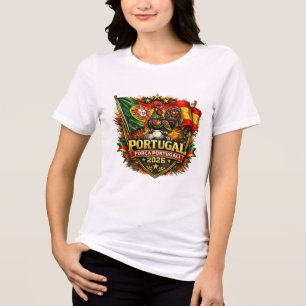 FORÇA PORTUGAL T-Shirt 🇵🇹   Portugal Stolz  Tri-Blend Shirt