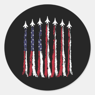 Force American USA Flag 4. Juli Patriotische Männe Runder Aufkleber