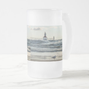 Force Behind Beauty Mattiert Glass Beer Tasse