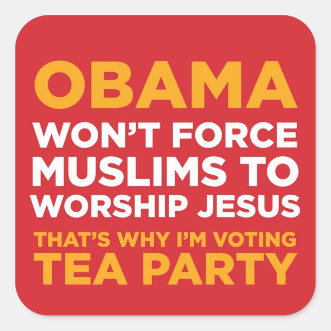 Force Moslems Quadratischer Aufkleber (Vorderseite)
