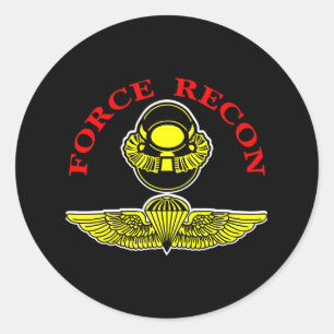 Force Recon Diver Jumpblack Runder Aufkleber