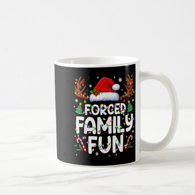 Forced Family Fun Christmas Pajamas Funny Family X Kaffeetasse (Rechts)