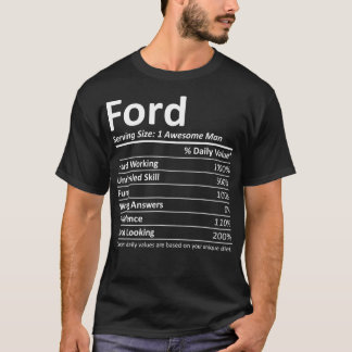 FORD Ernährung Lustiger Geburtstag Personalisierte T-Shirt