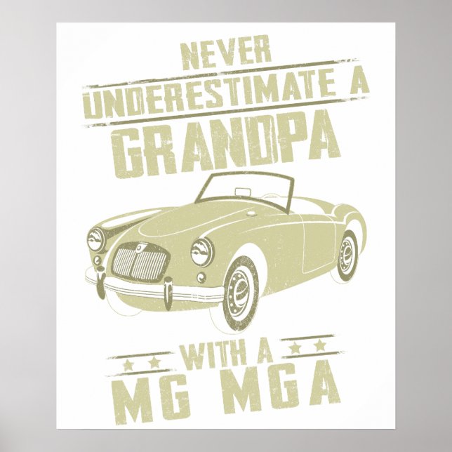 Ford Mustang Lover Gift - Never Underestimate A Gr Poster (Vorne)