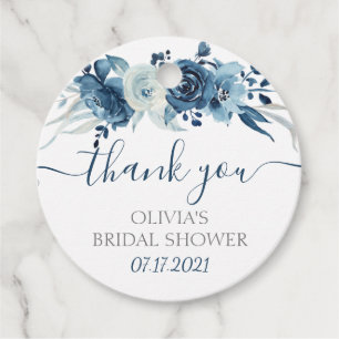 Förder-Tags für Navy-Floral-Brautparty Geschenkanhänger