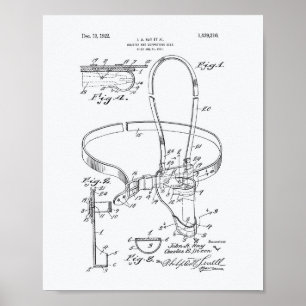 Förderband 1922 Patentart - Weißbuch Poster