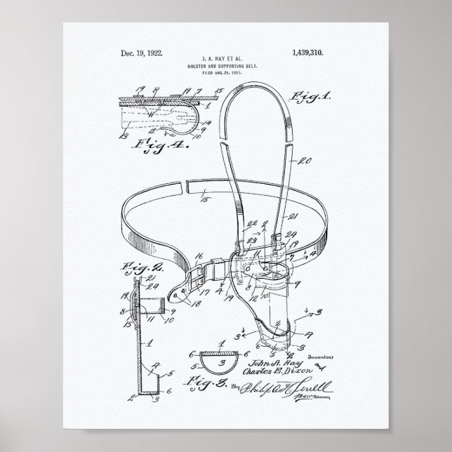 Förderband 1922 Patentart - Weißbuch Poster (Vorne)