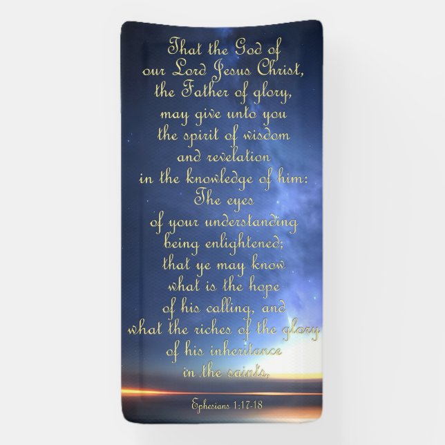 Förderbanner - Ephesianer 1:17-18 Banner (Vertikal)
