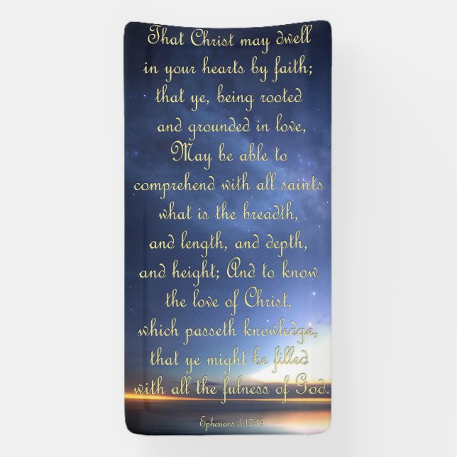 Förderbanner - Ephesianer 3:17-19 Banner (Vertikal)