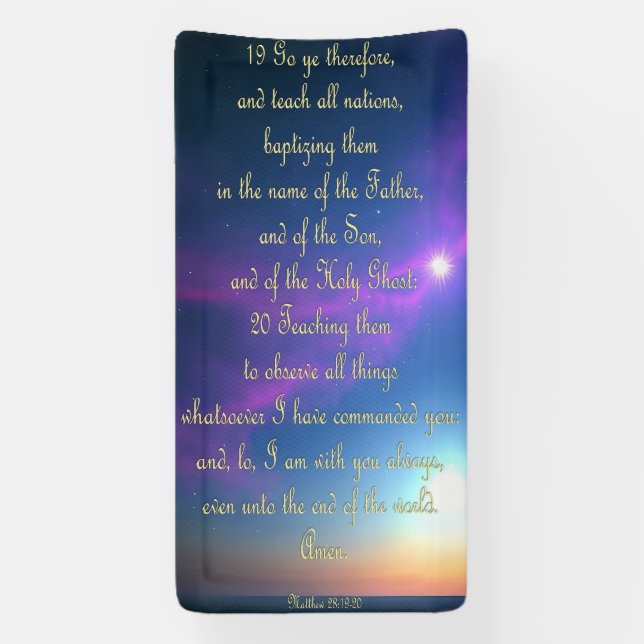 Förderbanner - Matthew 28:19-20 Banner (Vertikal)