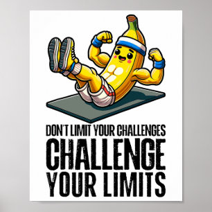 Fordere deine Grenzen Bodybuilder Bauchmuskel Poster