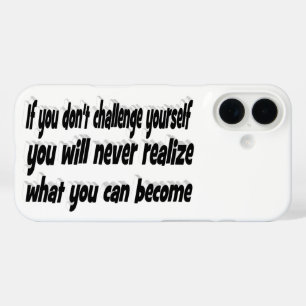 Fordere dich selbst Motivationszitat iPhone 16 Hülle