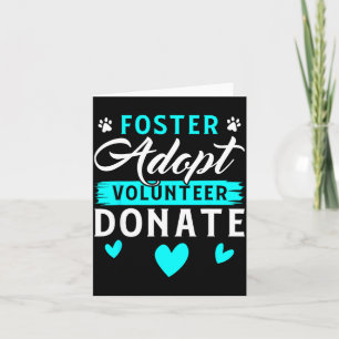 Fördern Adoptieren Freiwillige Spenden Lustige Tie Karte