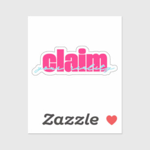 Fordern Sie Ihre Realität ein   Heiß rosa und Aqua Aufkleber