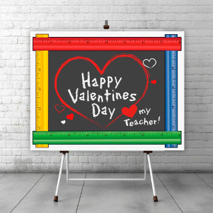 Fordern Sie Ihren Valentinstag für Lehrer auf Poster