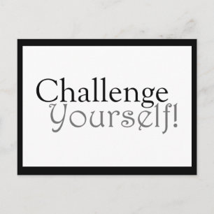 Fordern Sie sich an! - Motivierend Postkarte