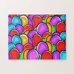 Fordernde personalisierte bunte Ostereier Puzzle