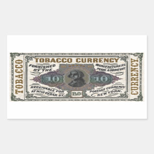 Förderndes Einzelteil des Vintagen Tabaks - Rechteckiger Aufkleber