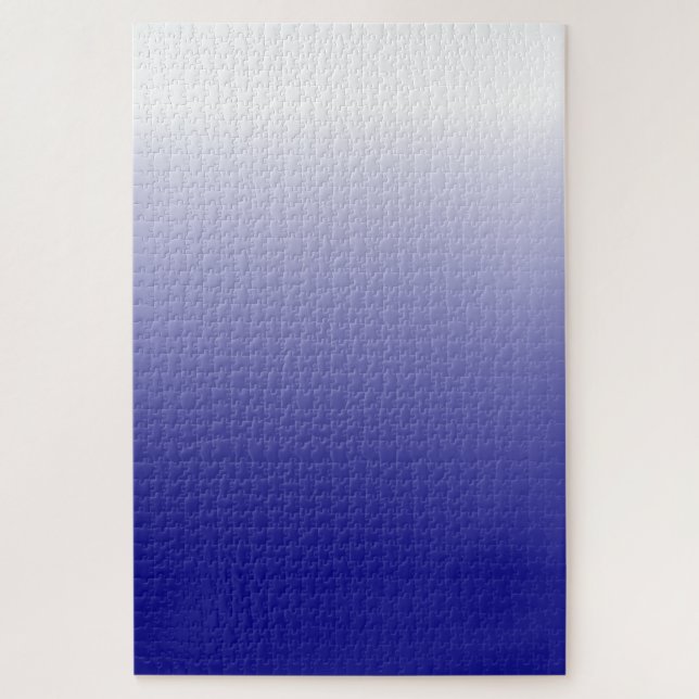 Forderndes Weiß zu Navyblau (oder DIY) Farbverlauf Puzzle (Vertikal)