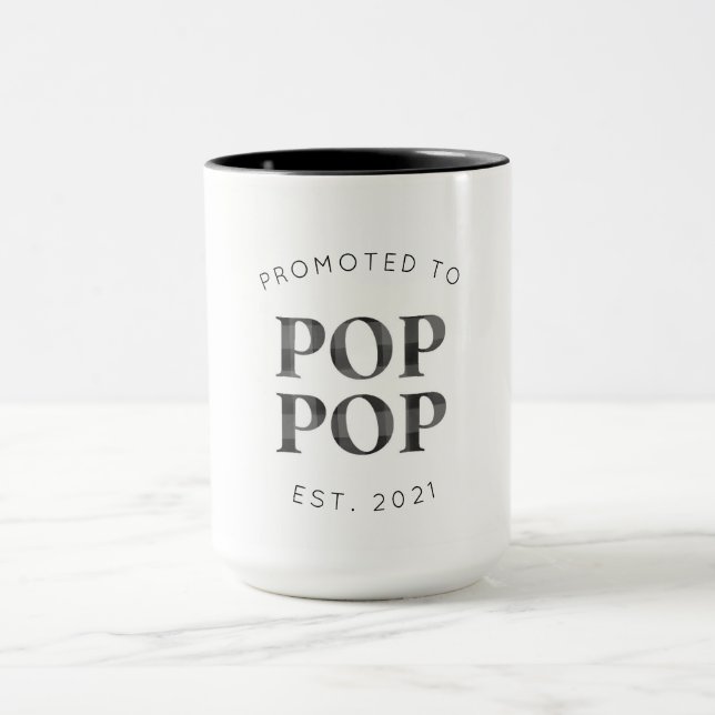 FÖRDERT ZU Pop Pop Neue Großmutter Kariert Tasse (Zentrum)