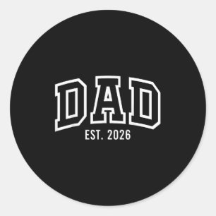 Fördert zum Vater Est 2026 Daddy zu Geschenken ers Runder Aufkleber