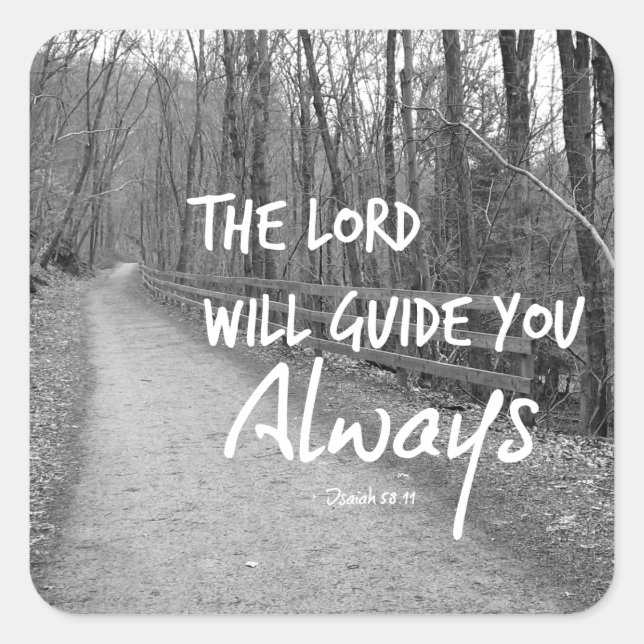 Förderung der Bibelverse Quadratischer Aufkleber (Vorderseite)