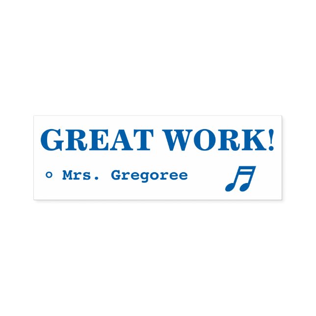 Förderung der "GROSSEN ARBEIT!" Erzieherin Rubber  Permastempel (Design)