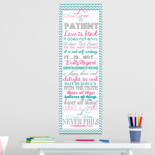 Förderung der "Liebe ist" 1Korinther Poster