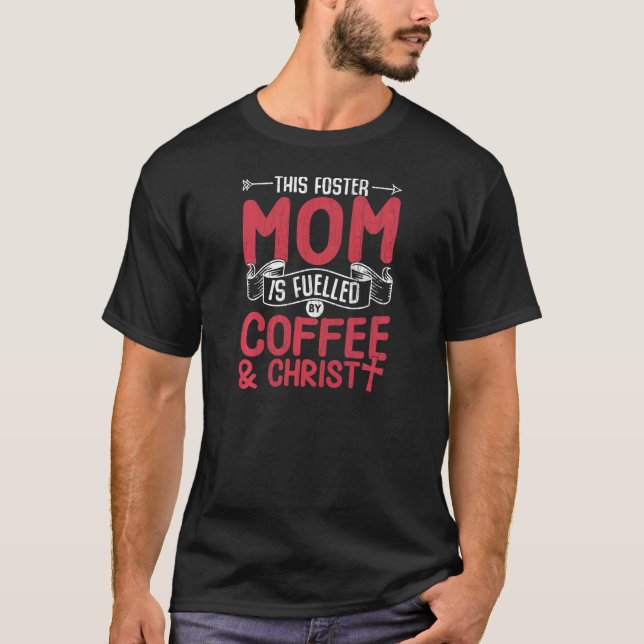 Förderung der Mama durch Kaffeepflege Adoptivelter T-Shirt (Vorderseite)