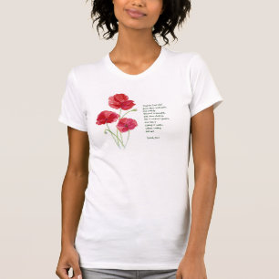Förderung der Schrift Isaiah Poppy Garden Blume T-Shirt