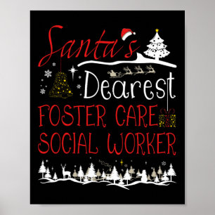 Förderung der Sozialarbeiter Weihnachten Niedlich  Poster