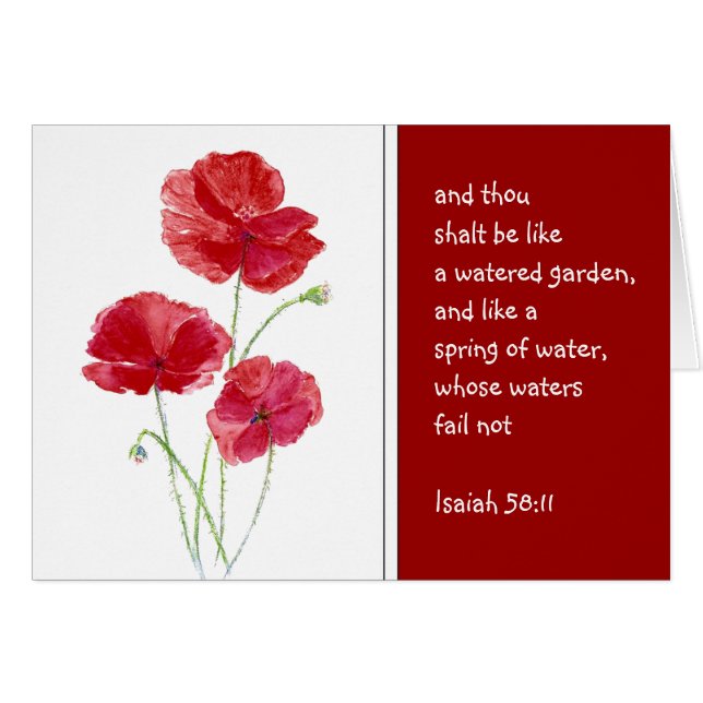 Förderung der Verheißungsschrift Isaiah Poppy Gard (Vorderseite (Horizontal))