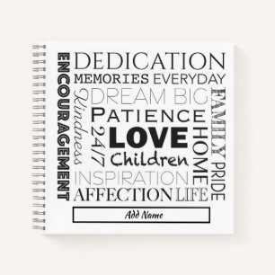 Förderung der Word-Sammlung Notizbuch