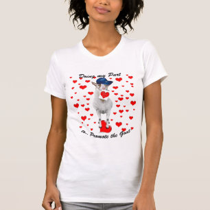 Förderung der Ziege - Billy Ziege mit rotem Herzen T-Shirt