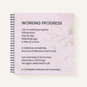 Förderung des Arbeitsprozesses Notizbuch
