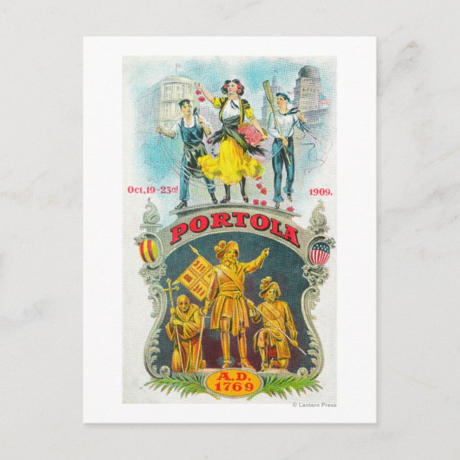 Förderung des Festivals in Portola Postkarte (Vorderseite)