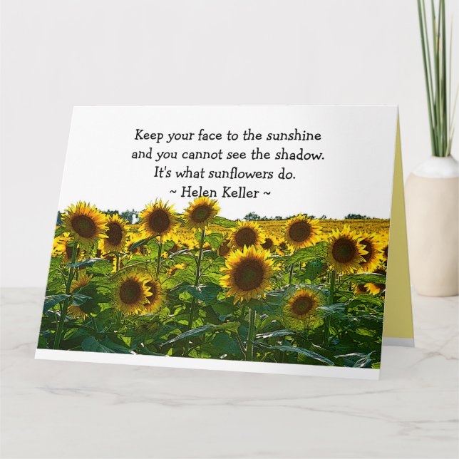 Förderung des Sonnenblumenfeldes Karte (Vorderseite)