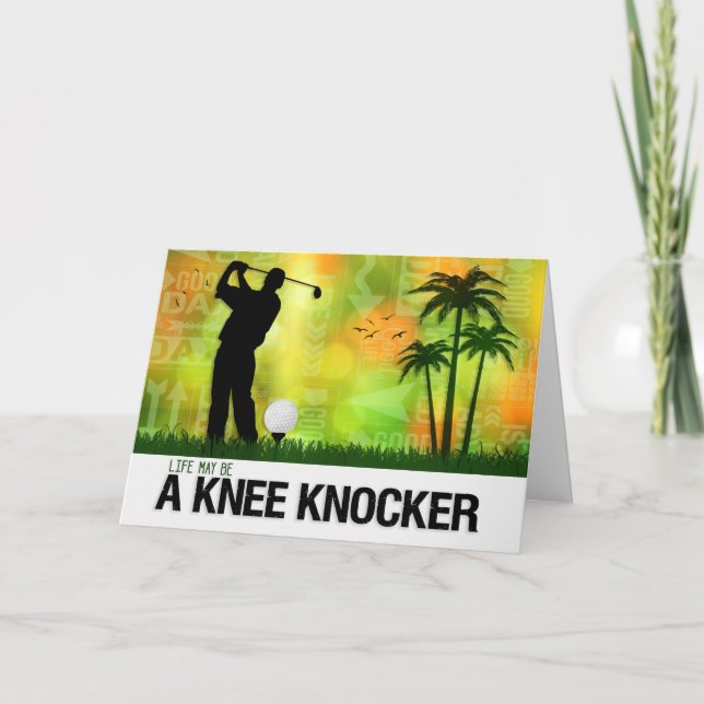 Förderung eines Golfer Golf Sports Theme Karte (Vorderseite)