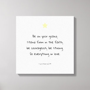 Förderung eines Zitats zur Motivierend Glaubensbib Leinwanddruck