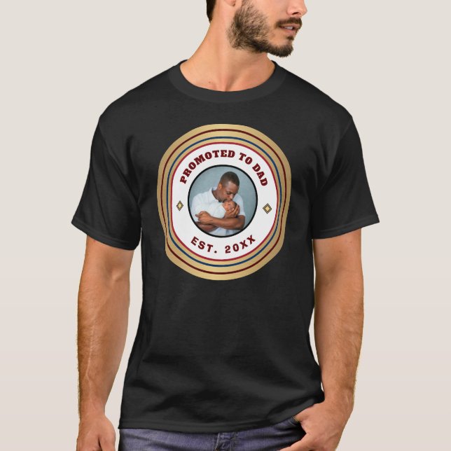 Förderung für Vater Daddy Vater Foto personalisier T-Shirt (Vorderseite)