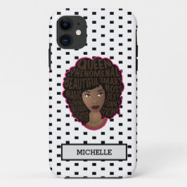 Förderung schwarzer Frauen, schwarzer und weißer P iPhone 16 Hülle